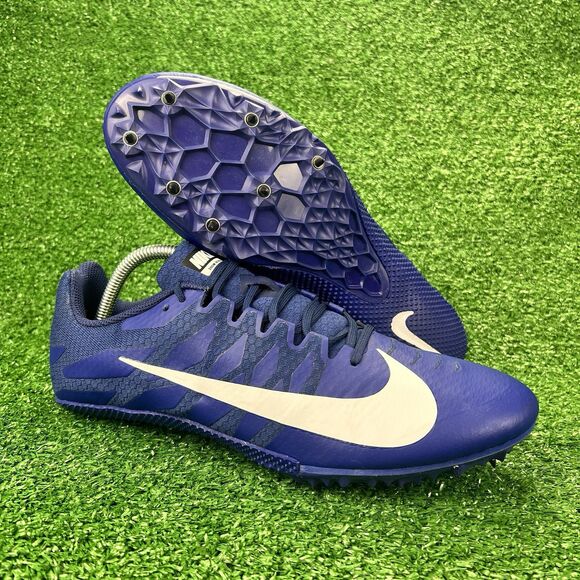 Nike Zoom Rival‎ S 9 Men's 11 Cleats w/Spikes Navy White 907564 401 Racing Shoes - Picture 1 of 17